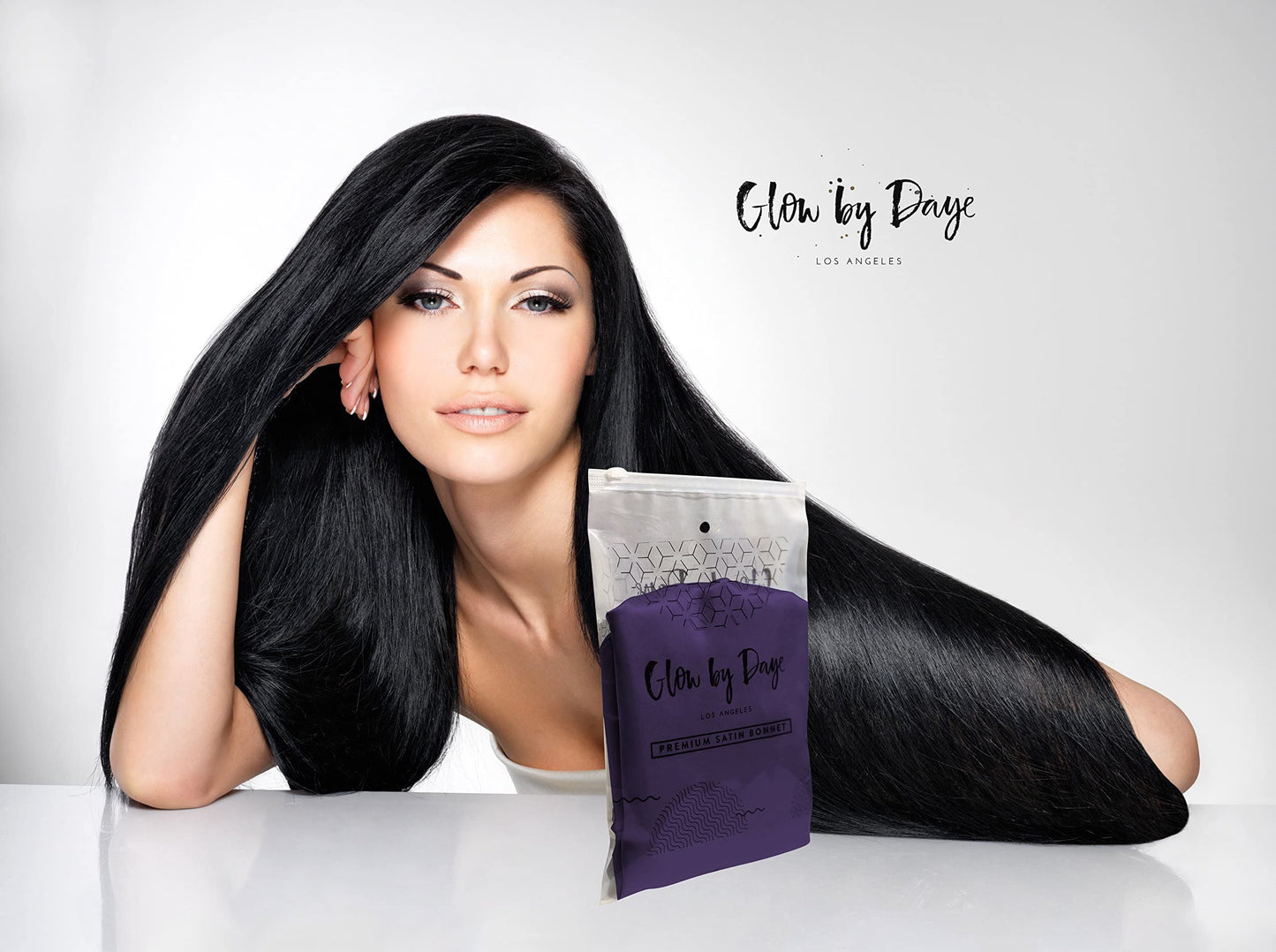 Glow By Daye Satin Bonnet, Double-Layered and Adjustable Satin Sleep Cap, Extra Large, Reversible Purple Reign