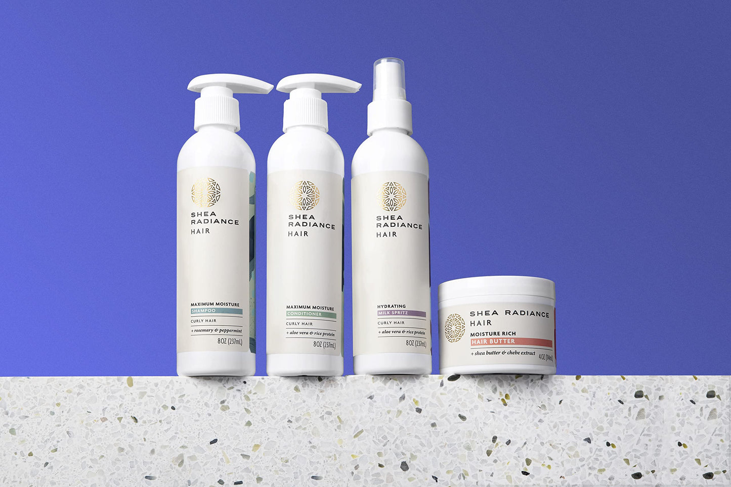 Shea Radiance Hydrating Hair Milk Spritz w/Natural Essential Oils & Rice Bran Oil | Detangle, Hydrate, & Protect Locks | 8oz