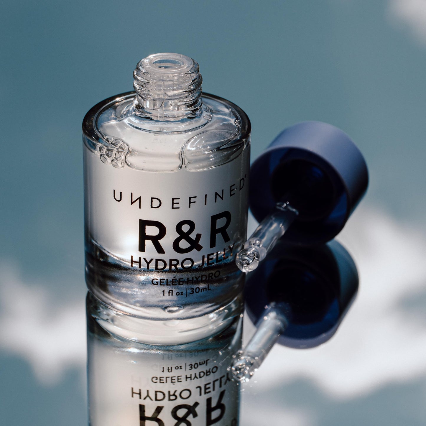 Undefined Beauty R&R Hydro Jelly Face + Eye Serum infused with Peptides, Hyaluronic Acid, Ashwagandha, Centella, Vegan Alternative to Snail Mucin for Dry Dehydrated Skin