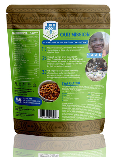 JEB FOODS 4lbs Nigeria Sweet Oloyin Honey Beans - Ewa Oloyin From Nigeria