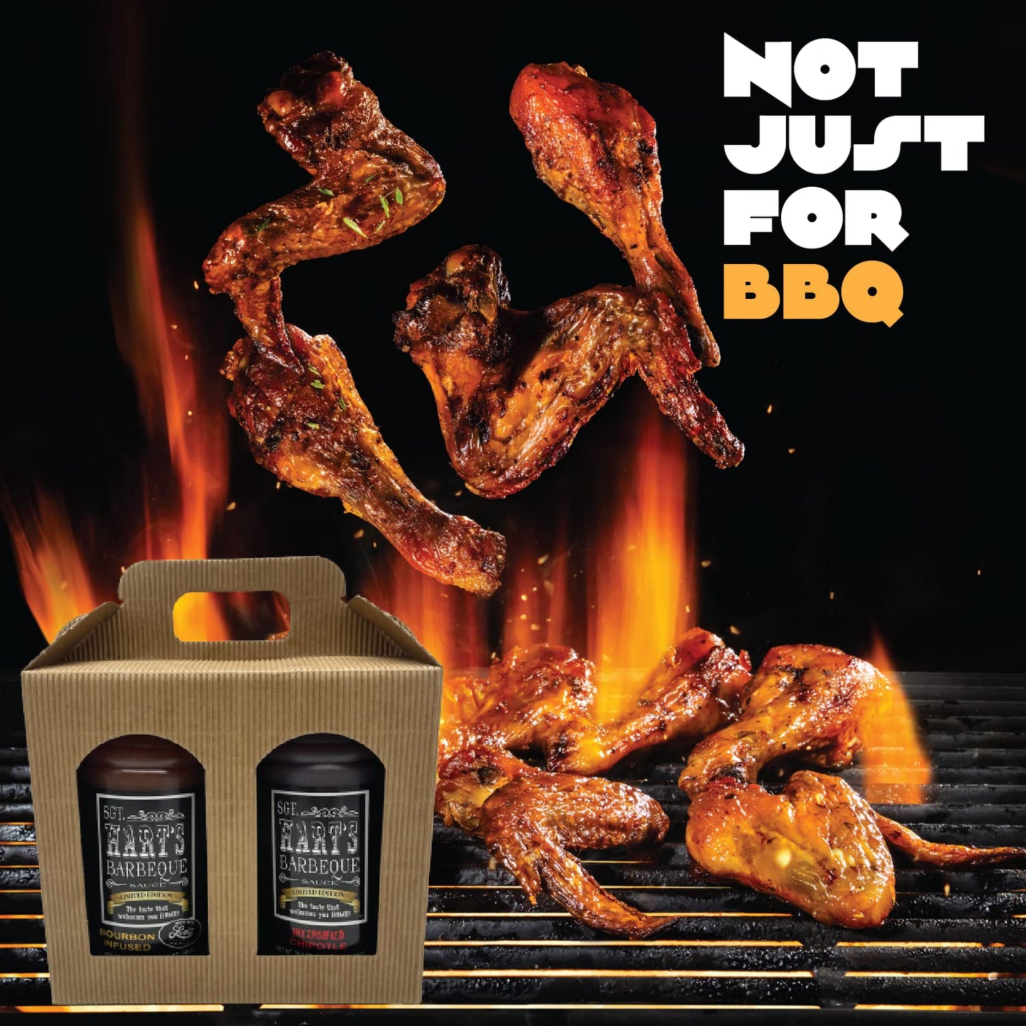 SGT. Hart’s Intensified Chipotle and Bourbon BBQ Sauce Combo Pack - 22.04 OZ Each