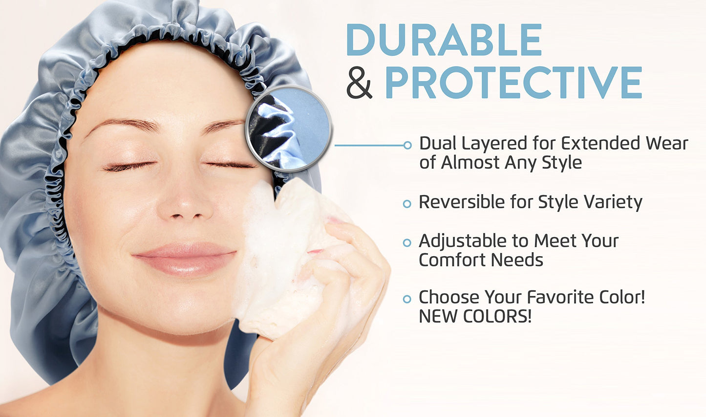 Glow By Daye Satin Bonnet, Double-Layered and Adjustable Satin Sleep Cap, Extra Large, Reversible Purple Reign