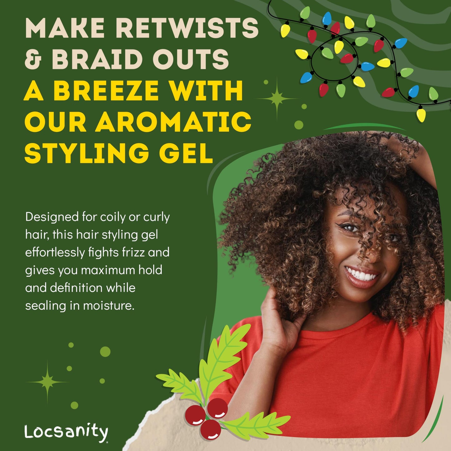 Locsanity Passion Fruit Conditioning and Styling Hair Gel – Braiding Gel for Dreadlocks, Twists and Sisterlocks, Loose Natural Hair, and All Types of Locs