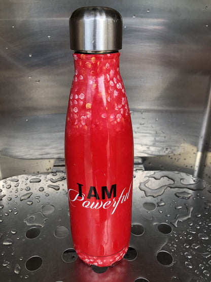 Shades of Color Stainless Steel Bottle, I Am Powerful, 10 x 3 x 10.5 inches (SSB176)