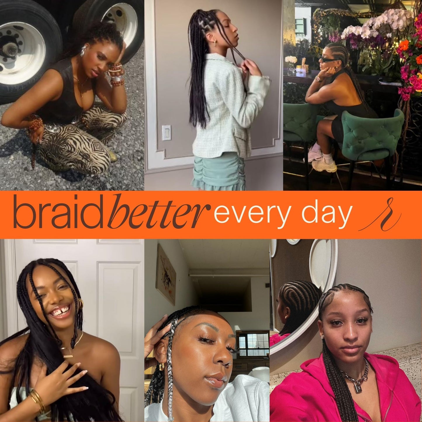 Rebundle plant-based braiding hair - Non-toxic, Eco-Friendly, and Hypoallergenic | Natural-Looking | Lightweight | Biodegradable | Best for: Box Braids, Knotless, Twists, Cornrows (Ocean, 22")