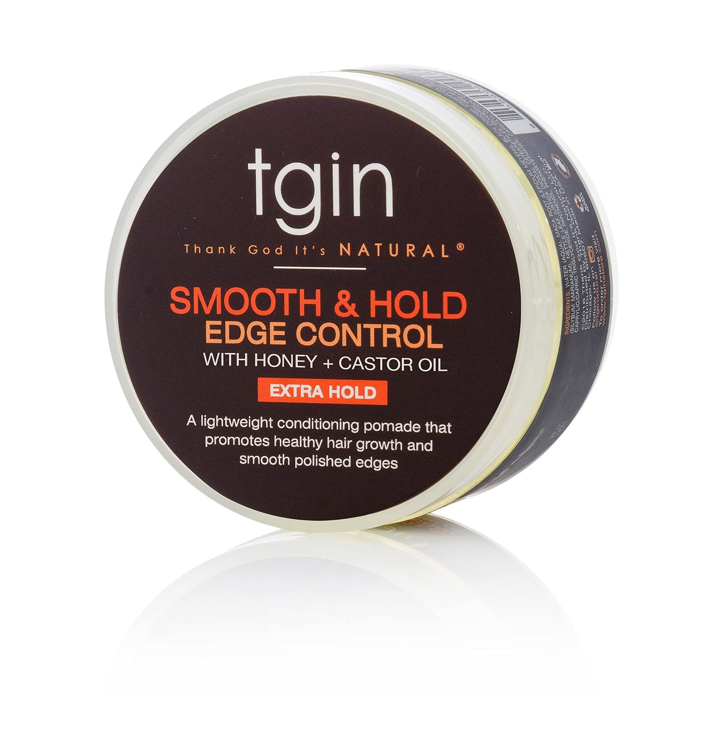 tgin Smooth & Hold Edge Control for Curly, Coily and Wavy Hair, with Honey and Castor Oil, Medium Hold for Sleek Styles and Edges, 4 oz