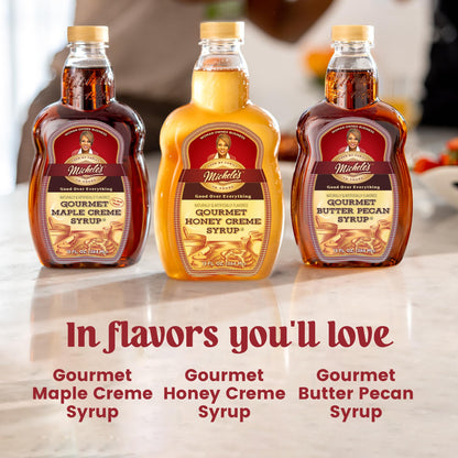 Michele’s Gourmet Butter Pecan Syrup | 13 Ounce Bottle | Good Over Everything! | Foodie Gift, Ice Cream & Desert Topping, Recipe ingredient, Condiment | Great on Lamb, Pork, Beef, Ribs & Much More!