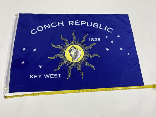 Conch Republic Key West Flags 2x3 ft. Parrot Head Tiki Bar Man Cave Flags 100% Polyester