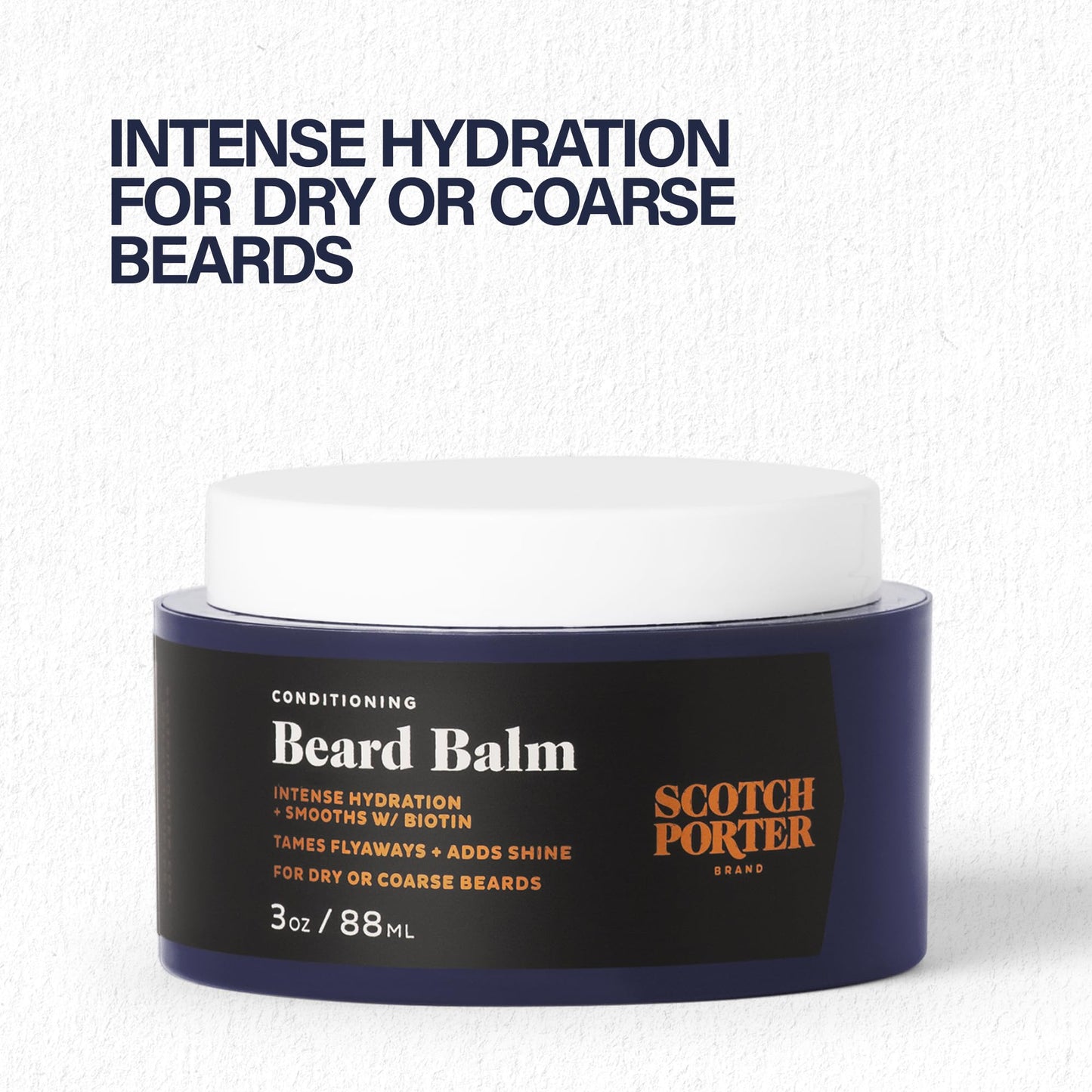 Scotch Porter Conditioning Beard Balm Twin Pack – Smooth, Shape, Moisturize & Soften Coarse, Dry Facial Hair while Encouraging Growth for a Fuller/Healthier-Looking Beard – Original Scent, 2 x 3 oz