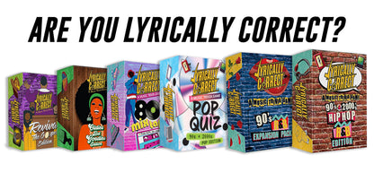 Lyrically Correct Music Trivia Card Game | Multi-Generational Family Gatherings, Adult Game Night and Fun Trivia (90's Expansion Pack)