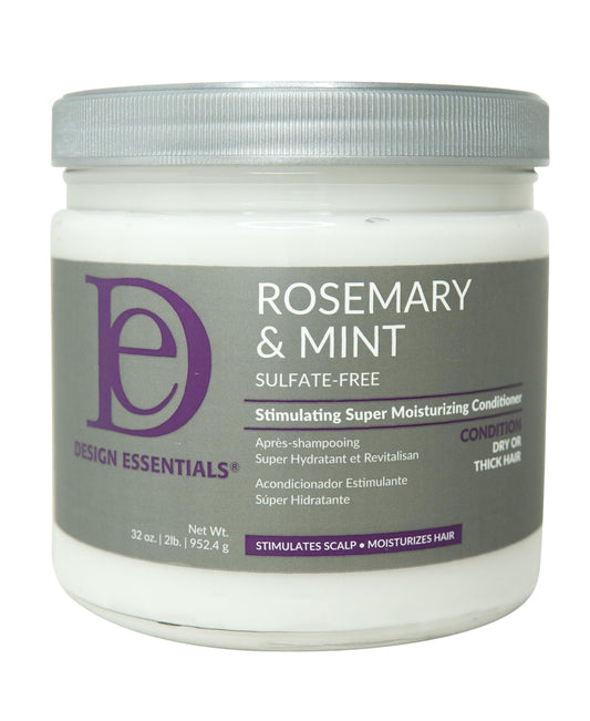 Design Essentials Rosemary & Mint Stimulating Super Moisturizing Conditioner, 32 Ounce Container