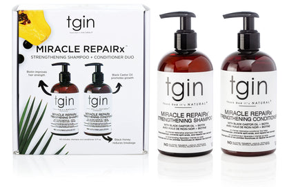 Thank God It's Natural Miracle RepaiRx Strengthening Shampoo and Conditioner Duo For Damaged hair - For Damaged Hair - Shampoo and Conditioner Set - Repair - Protect - Restore