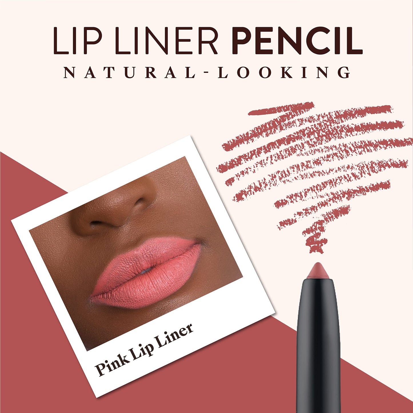 Mented Cosmetics Pink Lip Liner Pencil, Waterproof Lip Liner Pink Lip Pencil, Natural Lip Liner Vegan and Cruelty-Free Makeup, Matte Lip Liners for Women