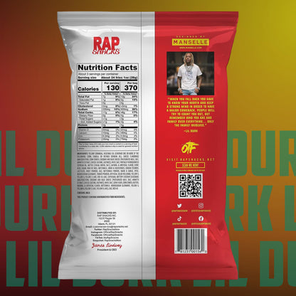 Rap Snacks Lil Durk Durkio's Hot Puffin Fries 2.5 Oz Bags - Pack of 6