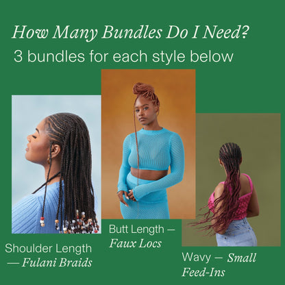 Rebundle plant-based braiding hair - Non-toxic, Eco-Friendly, and Hypoallergenic | Natural-Looking | Lightweight | Biodegradable | Best for: Box Braids, Knotless, Twists, Cornrows (Ocean, 22")