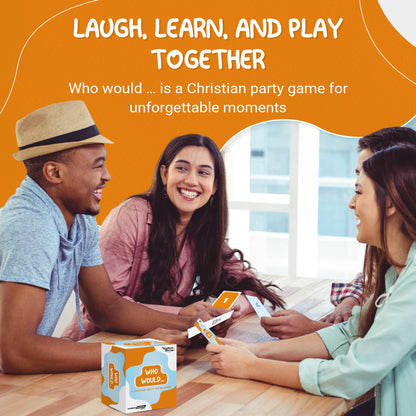 Kulture Games Who Would ... Christian Voting Card Game - Funny Questions for Family & Friends - Guessing Game with Bible-Inspired Scenarios - Laugh & Learn Together