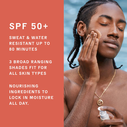 Kinlo Protect Your Melanin Gift Set (Deep) with Neck Scarf | Golden Rays Sunscreen in SPF 50+ Tinted Sunscreen for Face with SPF 50 with Black Silk Scarf Gift Set for Women