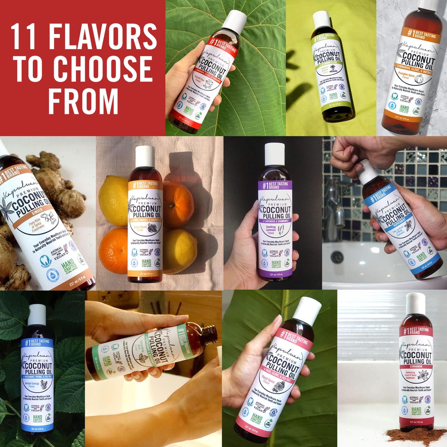 Kapuluan Coconut Pulling Oil for Teeth and Gums Mouthwash, 100% Pure and Natural, Non-GMO, Ayuverdic – Refreshing Pumpkin Spice Essential Oils