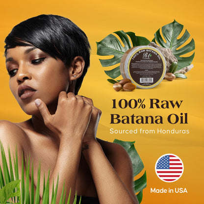 RA COSMETICS 100% Natural Unrefined Batana Hair Oil for Growth, Repair & Strength | 8 oz Nourishing Moisturizer for Damaged Hair from Honduras