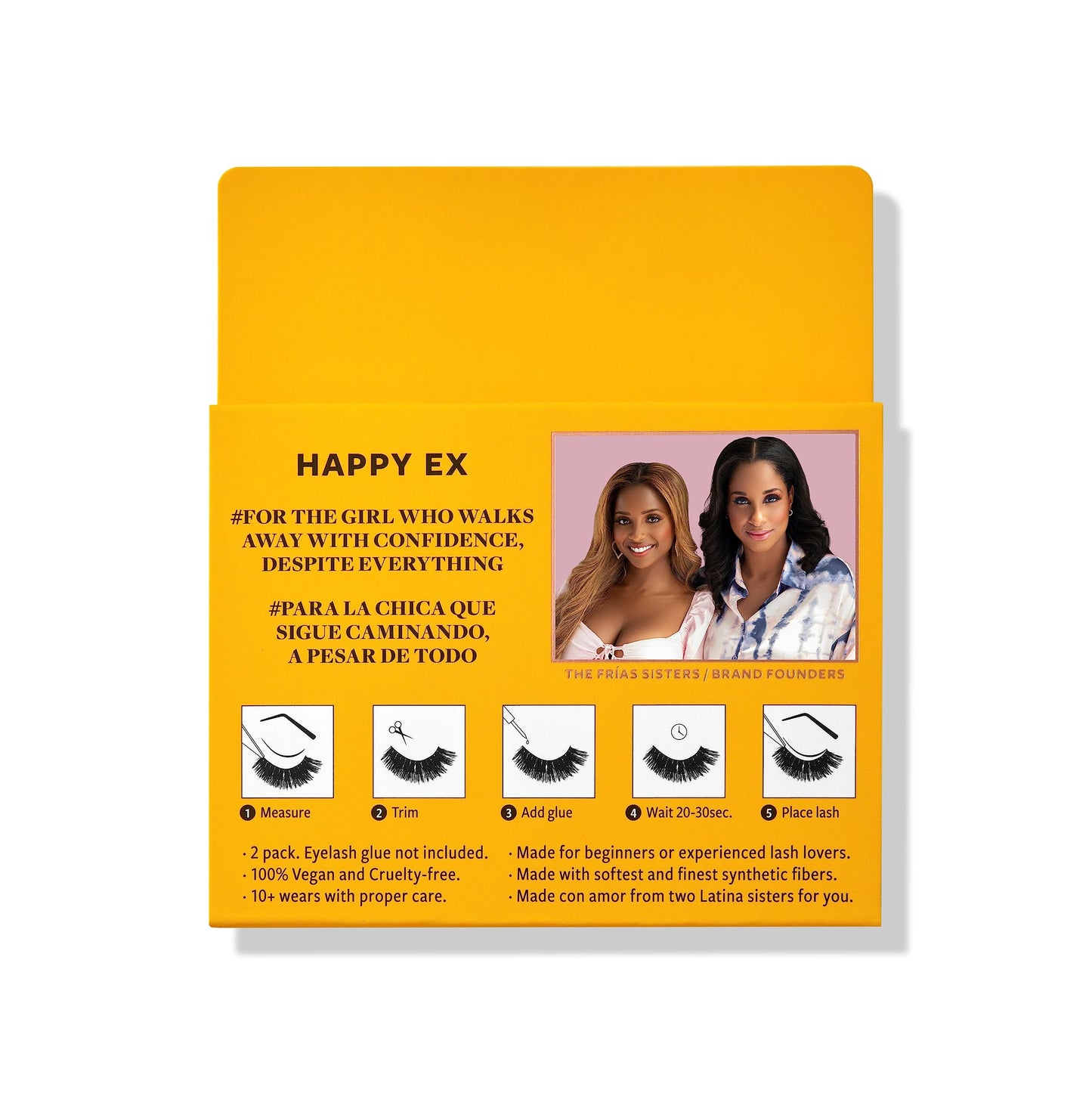 LUNA MAGIC Happy Ex Faux Mink Wispy Lashes, Reusable, 3 Pack