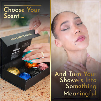 Crafts And The City Luxury Shower Steamers Aromatherapy 6 Pack Gift Set -Made in USA Essential Oil Shower Bath Bombs for Women- Best Womens Luxe Shower Fizzies Scents Vapor Pods Melts Soothers