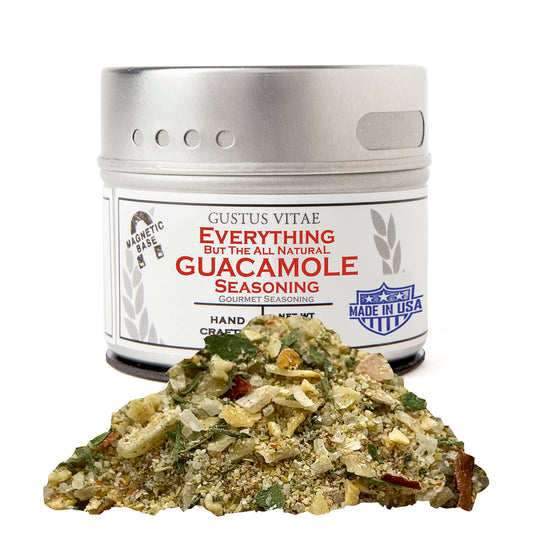 Everything But the All Natural Guacamole Seasoning | Gourmet Spice Blend | Non GMO, All Natural | Handmade in Small Batches in USA | Artisanal Seasoning Mix | Magnetic Tin | GLP-1 Friendly | Sustainably Sourced Rub | Ultra Premium | Gustus Vitae | #843