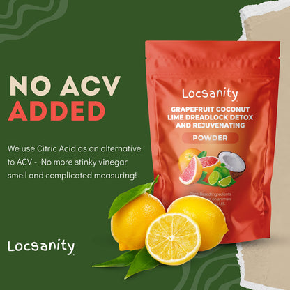 Locsanity Dreadlock Hair Scalp Detox - Deep Clean Dreadlock Powder, Cleansing Conditioner - Natural Hair Cleanser for Build Up - ACV Alternative, Loc Care and Maintenance Products