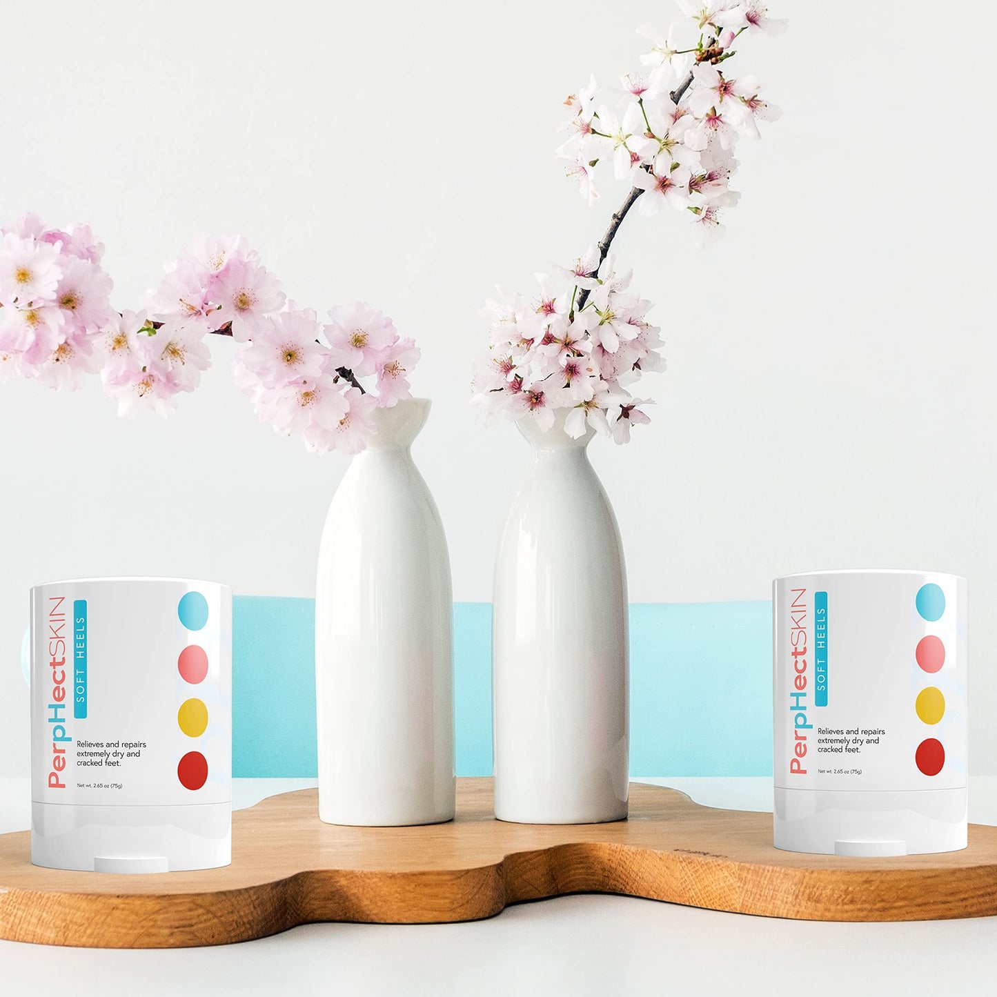 PerpHectSKIN Intensive Foot Repair Roll-On for Cracked Heels and Dry Feet with Rich Natural Emollients, Cupuacu Butter, Shea Butter, and Vitamin E. Non-Messy and Non Slippery, 2.65 Oz