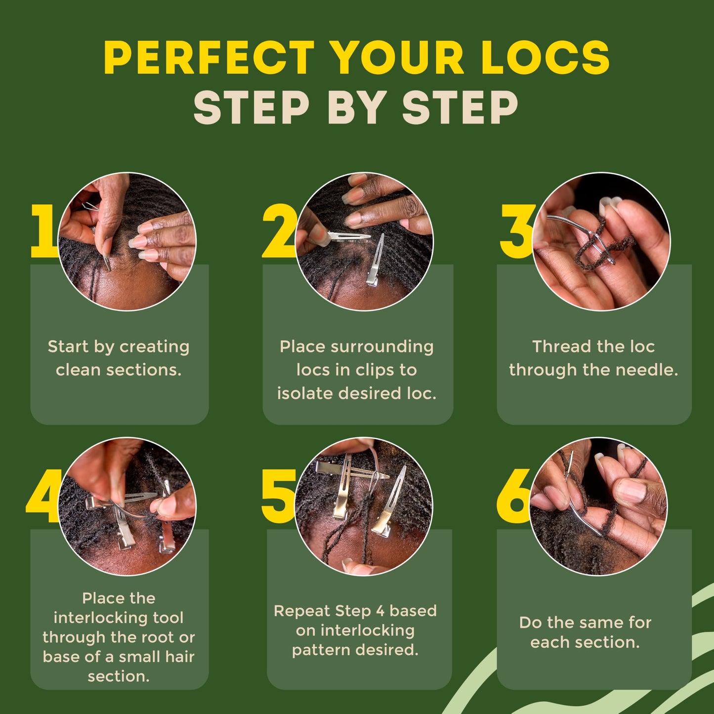 Locsanity Curved Interlocking Tool for Microlocs and Medium Locs Maintenance – Hair Tools for Dreadlocks, Sisterlocks, Interlocks, and Crochet Locks