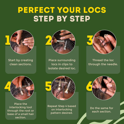 Locsanity Curved Interlocking Tool for Microlocs and Medium Locs Maintenance – Hair Tools for Dreadlocks, Sisterlocks, Interlocks, and Crochet Locks