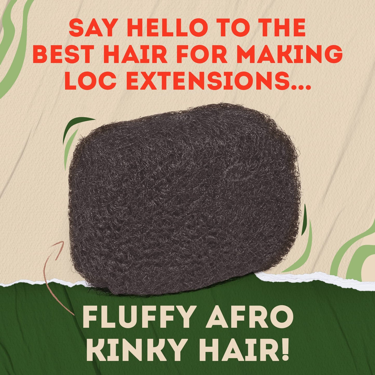 Locsanity Afro Kinky 100% Bulk Natural Human Hair - Braiding Hair for Dreadlocks, Loc Repair, Dreadlock Extensions, Twists, Braids - 8 Inches Long, 1 Oz - #2