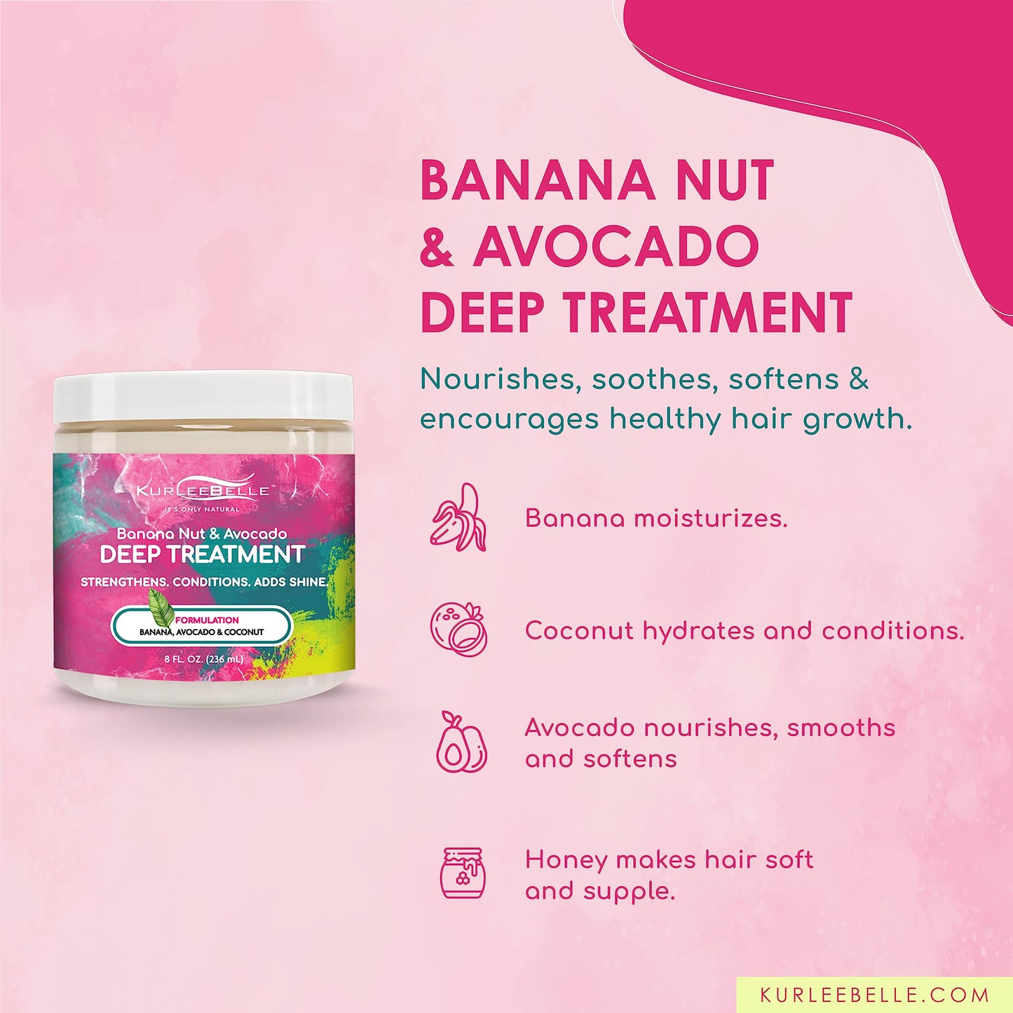 Kurlee Belle Banana Nut & Avocado Deep Treatment 8oz