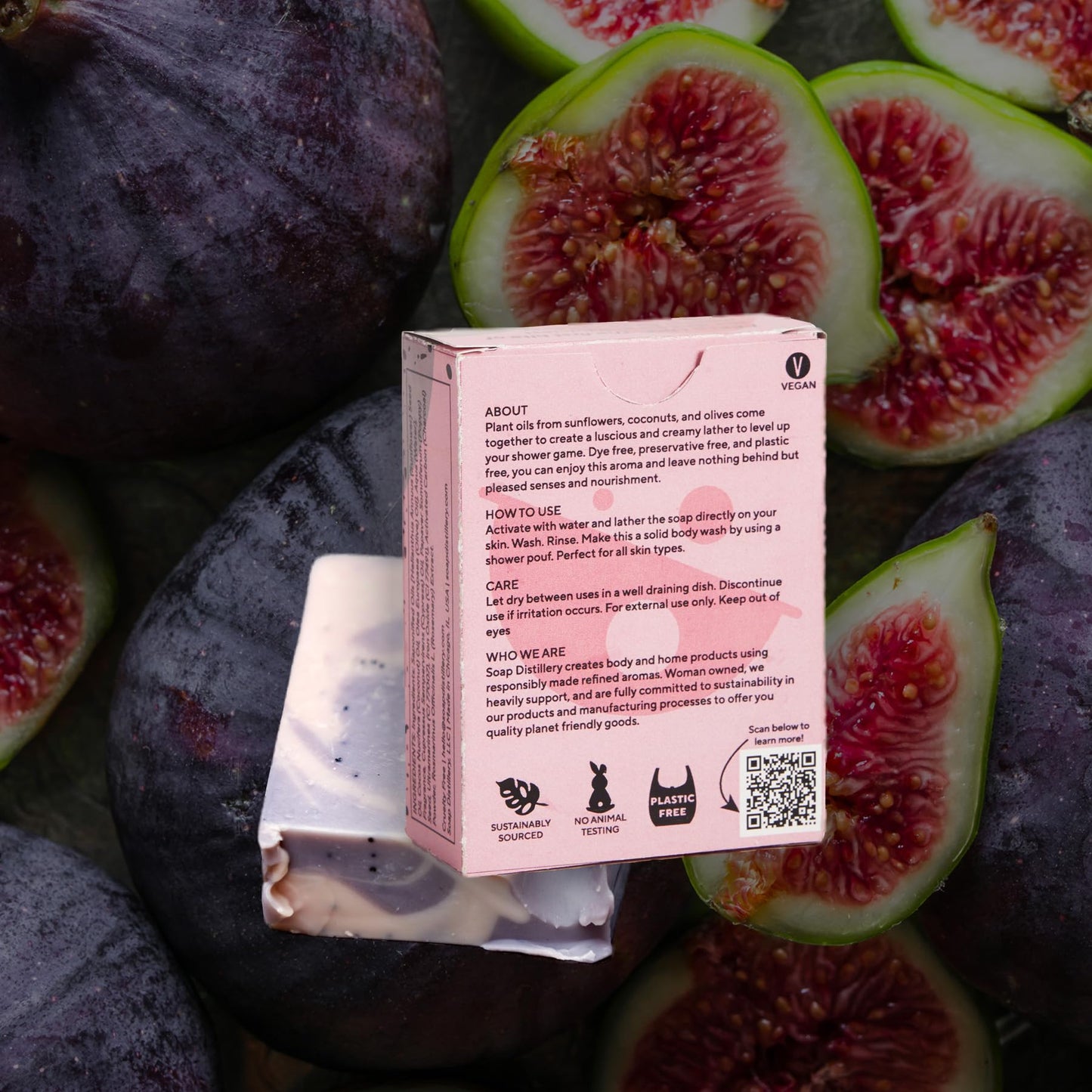 Soap Distillery Sunset Fig Bar Soap Two Pack - Fruity and Spicy Fragrance - Soap for Women - Soap for Men - Spicy and Fresh Fruity Scent