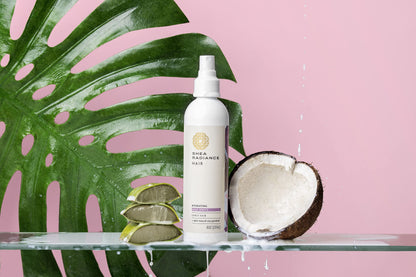 Shea Radiance Hydrating Hair Milk Spritz w/Natural Essential Oils & Rice Bran Oil | Detangle, Hydrate, & Protect Locks | 8oz