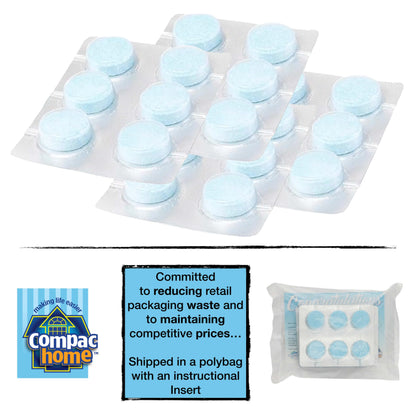 Compac Home Plink Fizzy Sink Drain Cleaner and Deodorizer, Air Fresheners for Kitchen Sink, Home Accessory Cleaning Products for Kitchen, Drain Cleaner, Lemon, 6 Count (Pack of 4), 24 Tablets