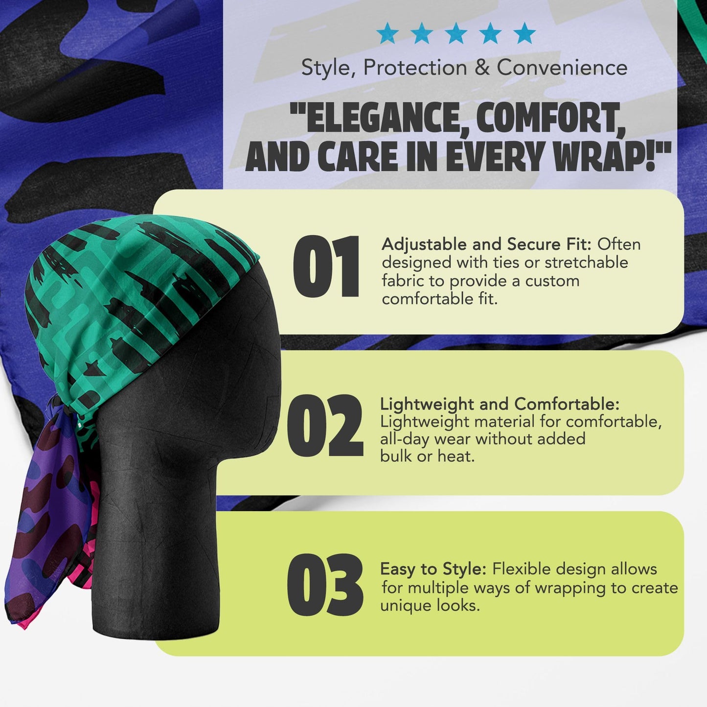 Pardon My Fro Hair Wrap - Multi Purpose Fashion Head Wrap - Mahogany