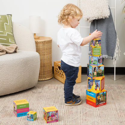 Upbounders Inspiring Careers Nesting and Stacking Blocks Sorting Toy for Toddlers | Features Modern Moms | Multicultural Educational, Ages 2-4 (Mom’s Choice Award Winner)