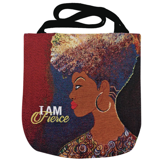 Shades of Color Woven Tote Bag for African American Women, for Work Gym Travel Shopping Casual