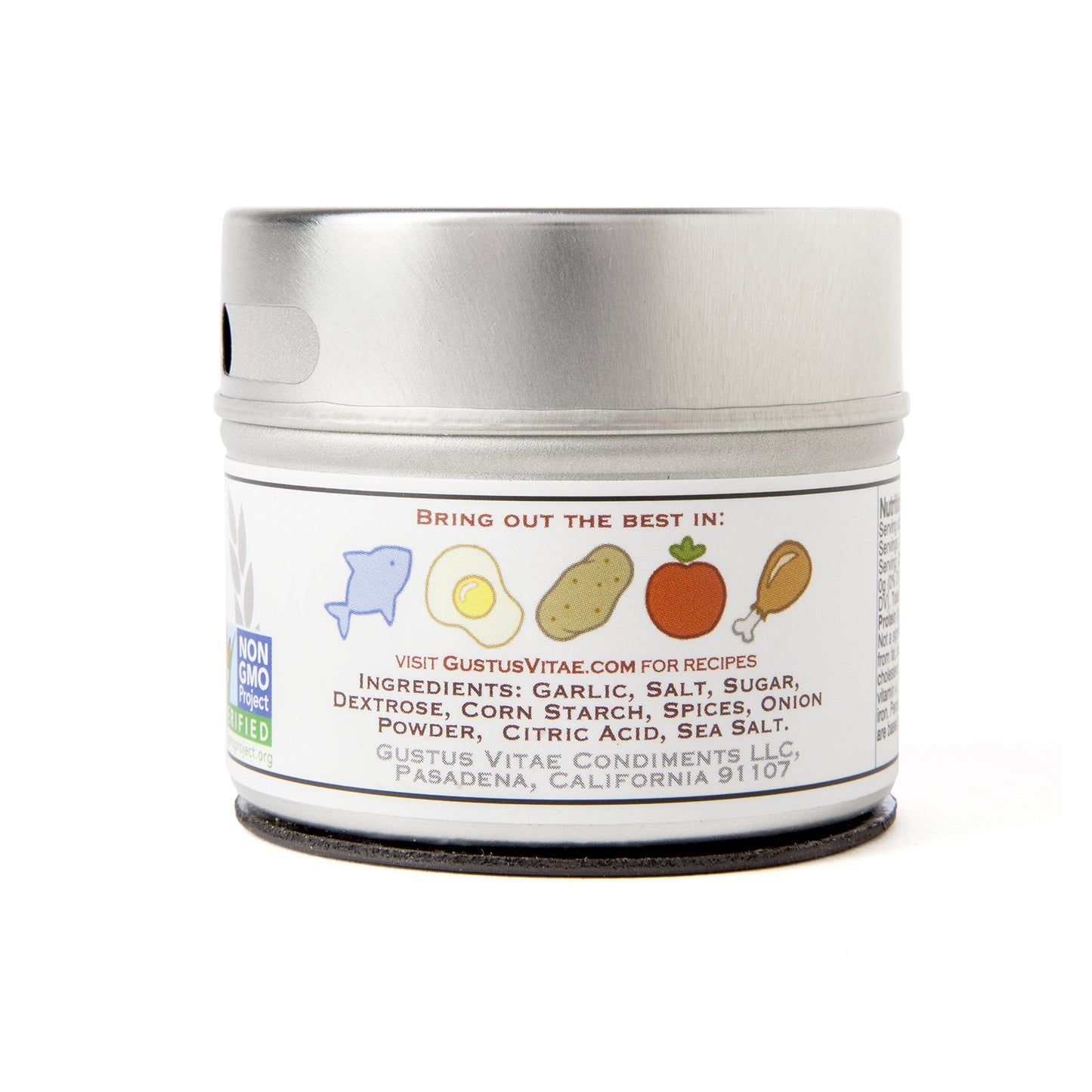 Greek Tzatziki Sea Salt - Gourmet Infused Sea Salt - Non GMO - Magnetic Tin - Craft Seasoning - 2.7oz - Crafted in Small Batches by Gustus Vitae - #14