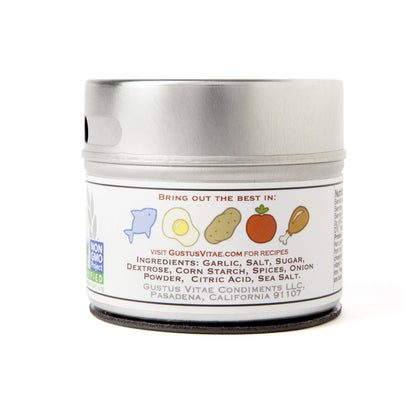 Greek Tzatziki Sea Salt - Gourmet Infused Sea Salt - Non GMO - Magnetic Tin - Craft Seasoning - 2.7oz - Crafted in Small Batches by Gustus Vitae - #14