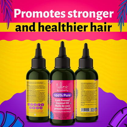 Locsanity Wini Pure 100% Cold Pressed Coconut Oil For Hair and Skin, 4 Fl Oz