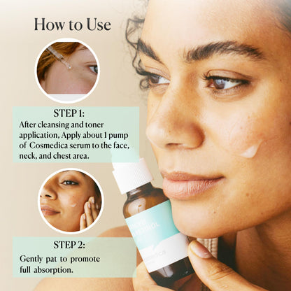 Cosmedica Skincare's Advanced 2.5% Retinol Serum w/Green Tea, Hyaluronic Acid & Vit E - Anti-Aging, Skin Revitalizing, Hydrating Serum for Fine Lines, Wrinkles, Discoloration, and Acne Scars, 1oz