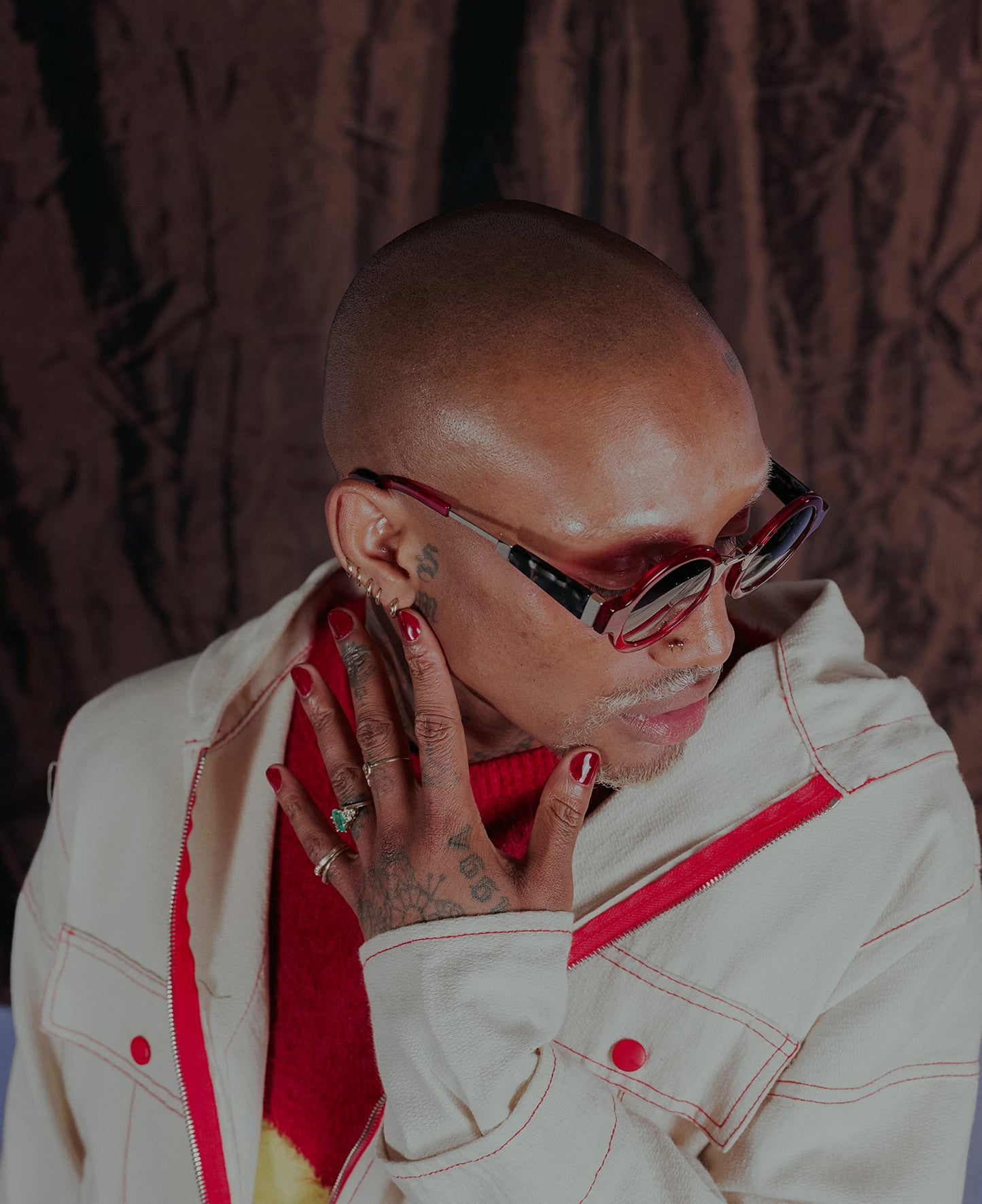 Coco and Breezy Pram Round Sunglasses, 202/Red/Tortoise/Silver, 48mm, 23mm, 145mm