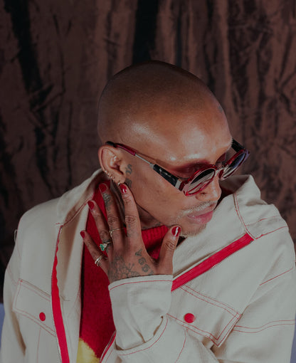 Coco and Breezy Pram Round Sunglasses, 202/Red/Tortoise/Silver, 48mm, 23mm, 145mm