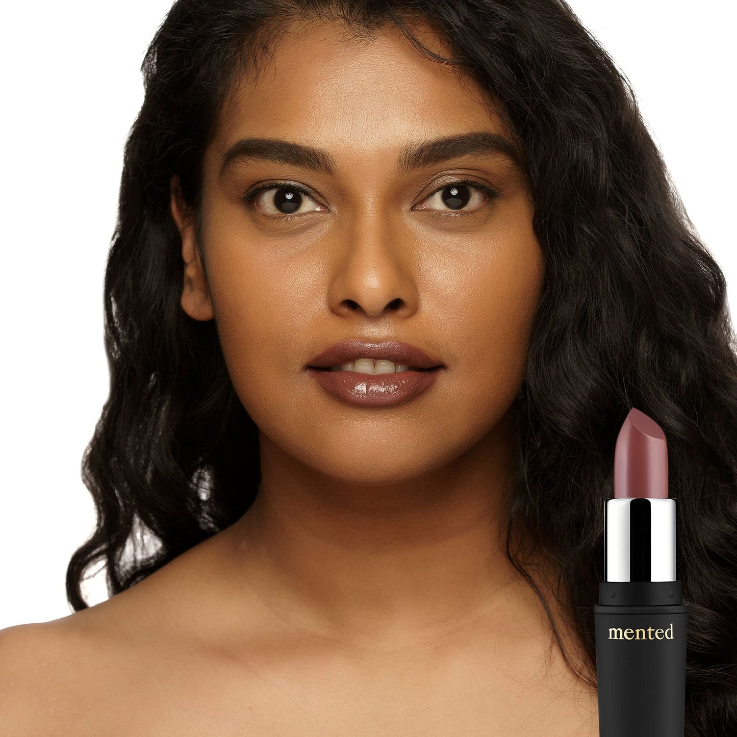 Mented Cosmetics | Semi Matte Nude Lipstick, Mented No. 5 | Vegan, Paraben-free, Cruelty-free | Nude Pink Brown, Long Lasting and Moisturizing Lipstick