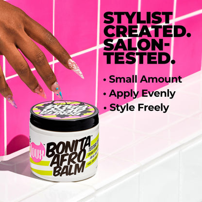 The Doux BONITA AFRO BALM - Texture Styling Cream - Pomade for Women and Men - Add Shine, Softness, and Moisture to Your Curls - Flyaway Hair Tamer