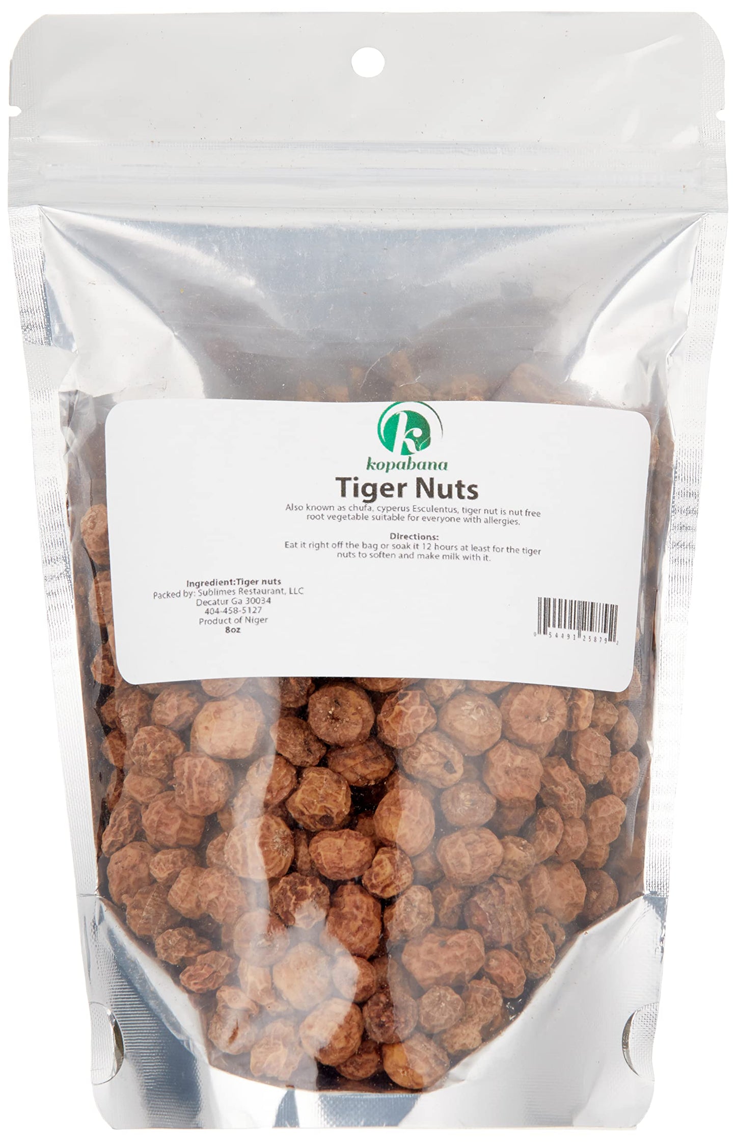 KOPABANA Tiger nuts | chufa| yellow nutsedge 8oz