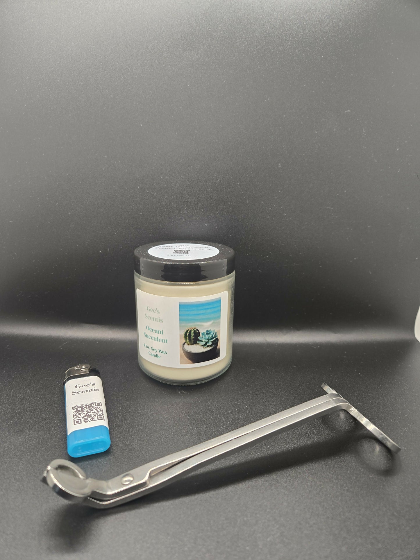 Oceani Succulent — 8 oz Luxe Straight‑Sided Candle