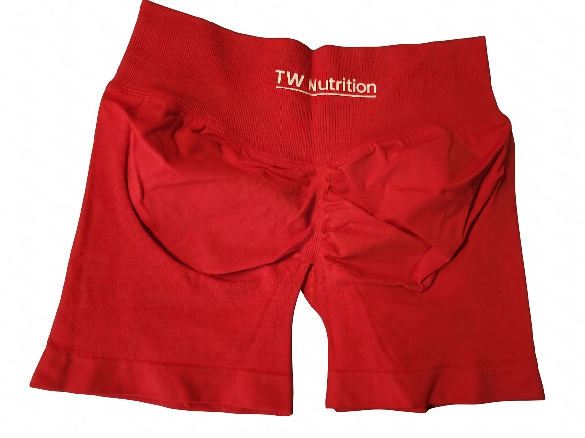 TW Nutrition Seamless Sculpt Yoga Shorts Red Large (L)