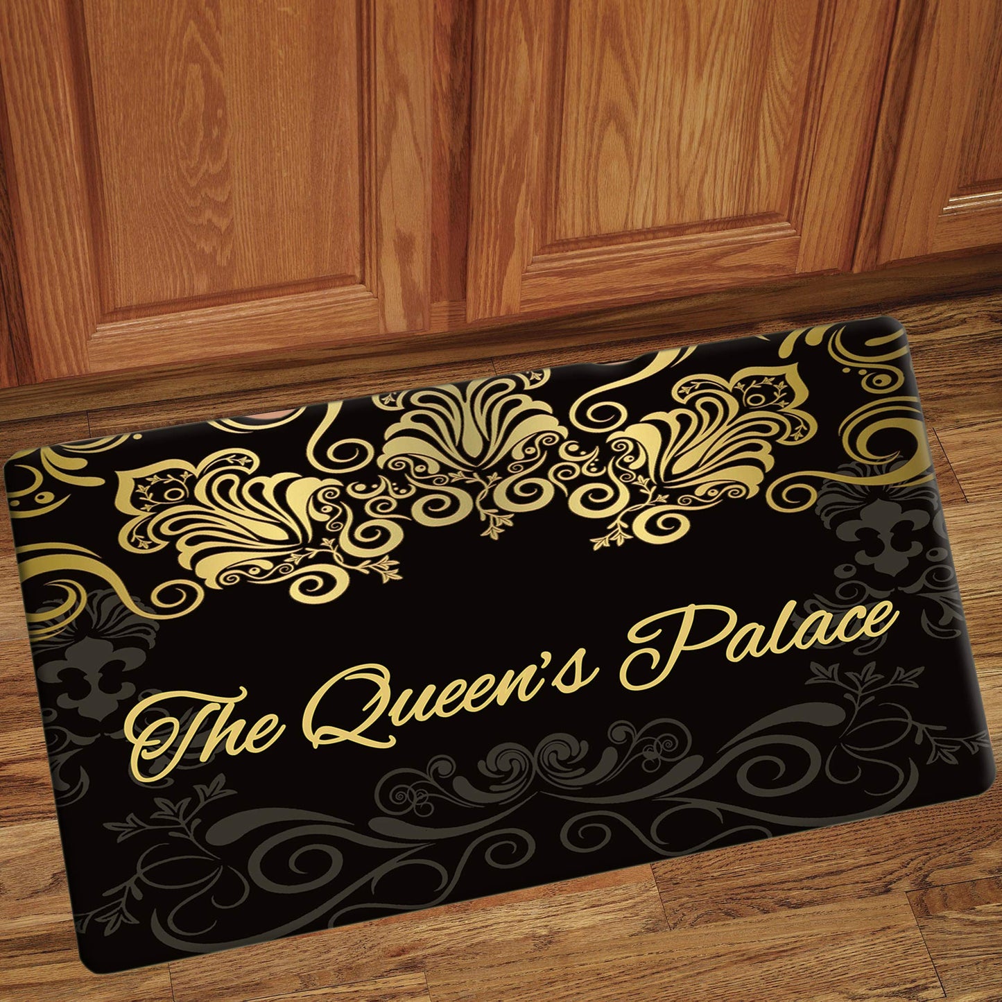 Shades of Color African American Interior Floor Mats, 29.5 x 17.7 Inches, The Queen's Palace - Black (IFM121)